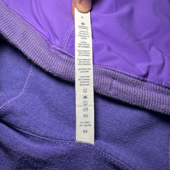 LULULEMON Voyage Hoodie Full Zip Womens Size 4 Power Purple Running Hiking Dance - Picture 6 of 13